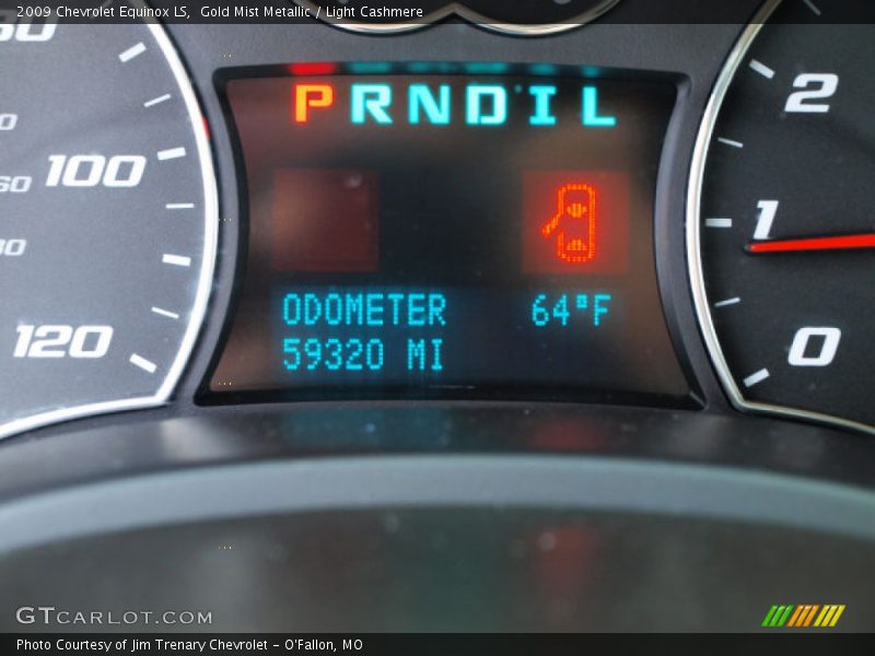 Gold Mist Metallic / Light Cashmere 2009 Chevrolet Equinox LS