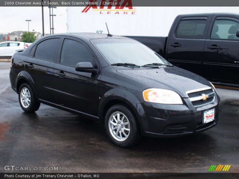 Black Granite Metallic / Charcoal 2009 Chevrolet Aveo LT Sedan