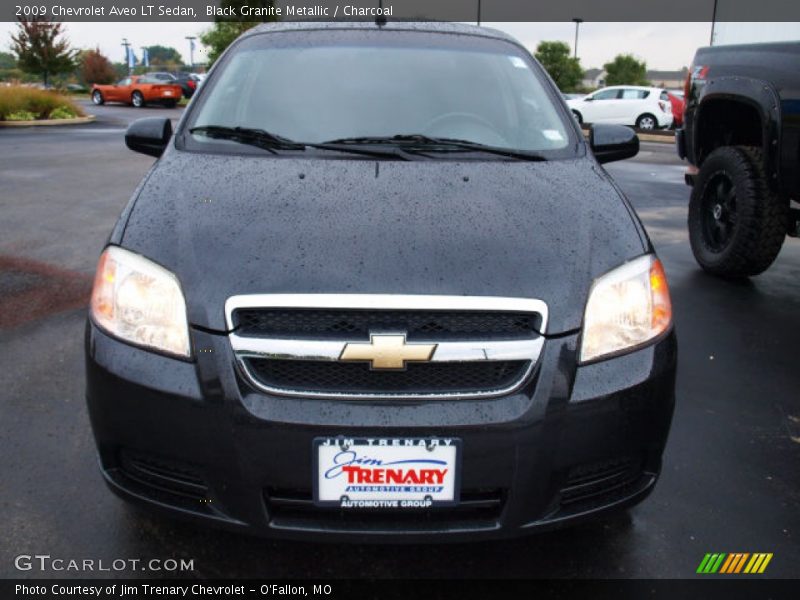 Black Granite Metallic / Charcoal 2009 Chevrolet Aveo LT Sedan