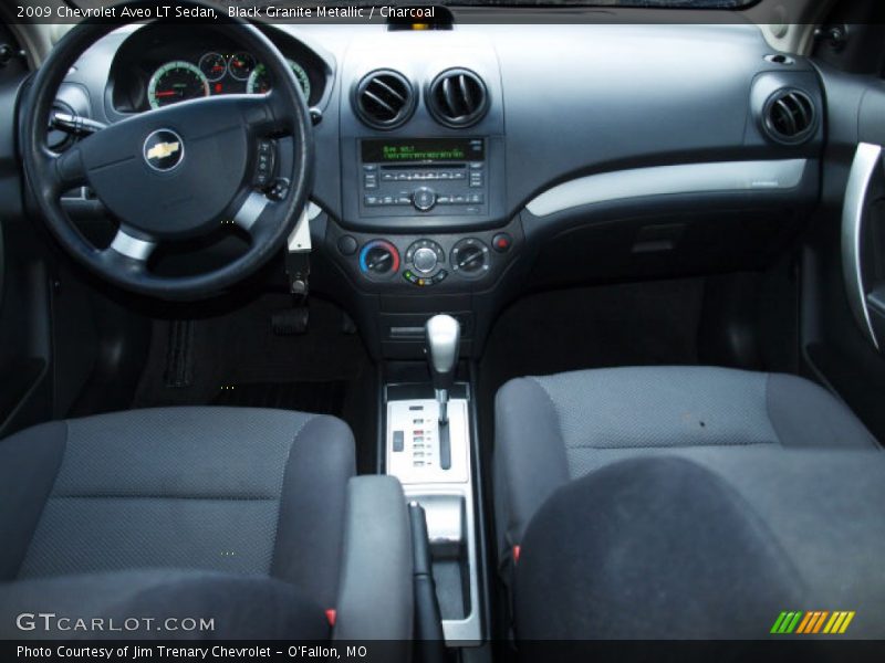 Black Granite Metallic / Charcoal 2009 Chevrolet Aveo LT Sedan