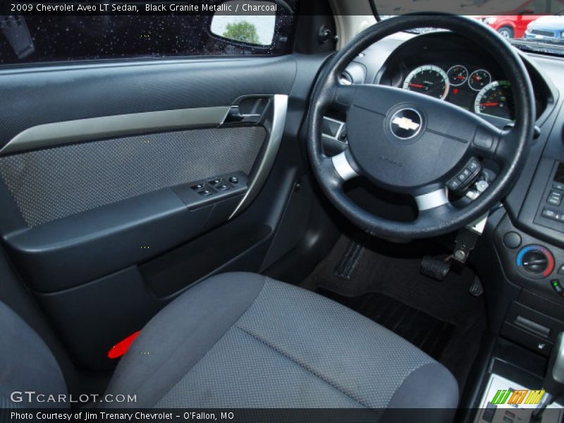 Black Granite Metallic / Charcoal 2009 Chevrolet Aveo LT Sedan