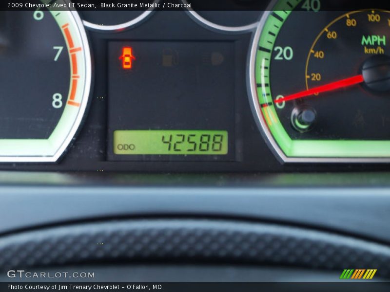 Black Granite Metallic / Charcoal 2009 Chevrolet Aveo LT Sedan