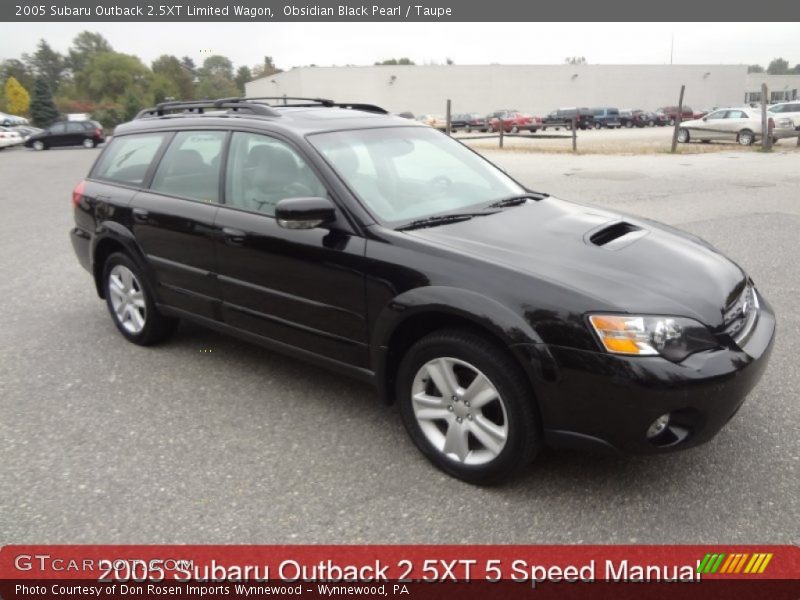 Obsidian Black Pearl / Taupe 2005 Subaru Outback 2.5XT Limited Wagon