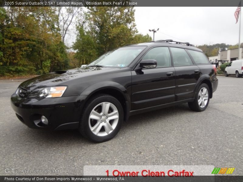 Obsidian Black Pearl / Taupe 2005 Subaru Outback 2.5XT Limited Wagon