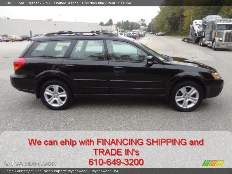 Obsidian Black Pearl / Taupe 2005 Subaru Outback 2.5XT Limited Wagon