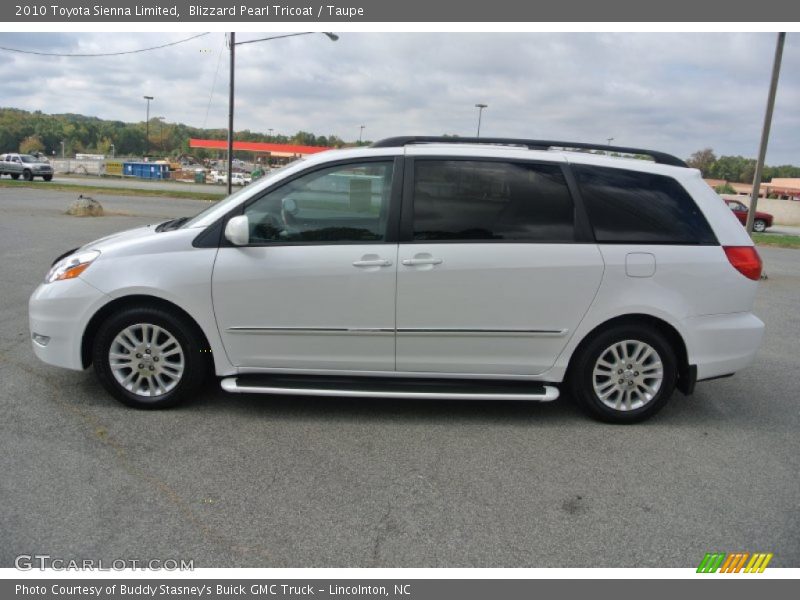 Blizzard Pearl Tricoat / Taupe 2010 Toyota Sienna Limited