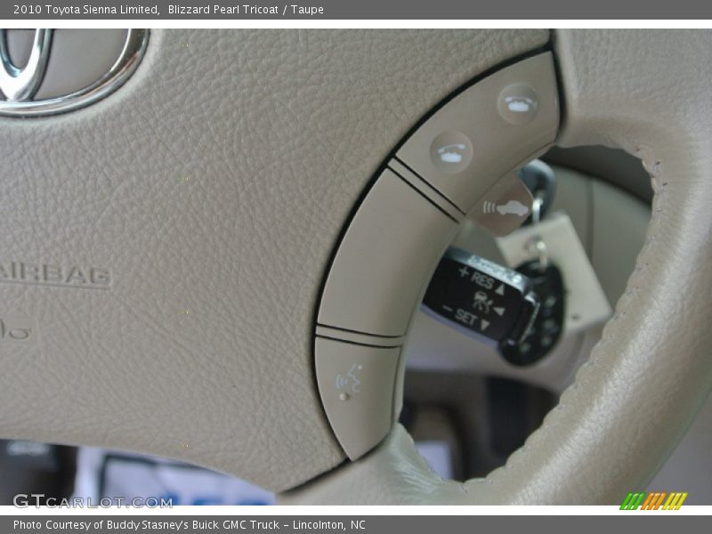 Blizzard Pearl Tricoat / Taupe 2010 Toyota Sienna Limited