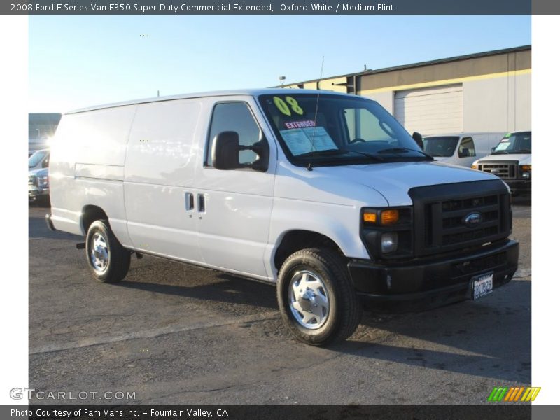 Oxford White / Medium Flint 2008 Ford E Series Van E350 Super Duty Commericial Extended