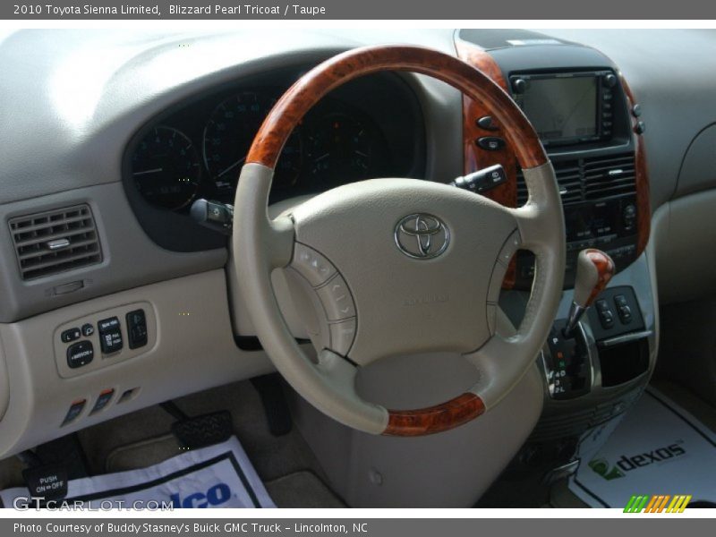 Blizzard Pearl Tricoat / Taupe 2010 Toyota Sienna Limited