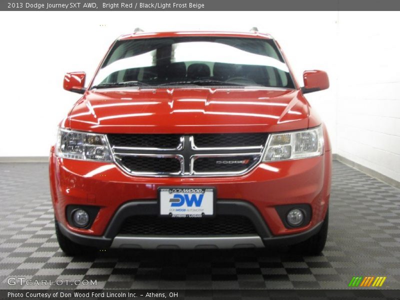 Bright Red / Black/Light Frost Beige 2013 Dodge Journey SXT AWD