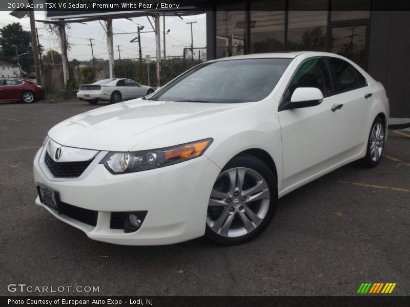 Premium White Pearl / Ebony 2010 Acura TSX V6 Sedan