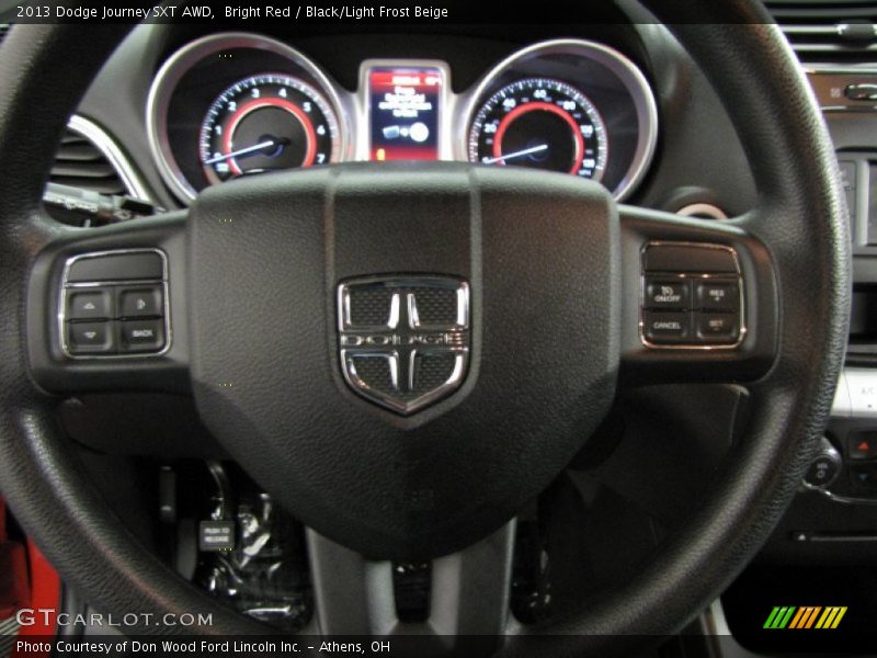 Bright Red / Black/Light Frost Beige 2013 Dodge Journey SXT AWD