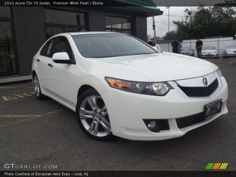 Premium White Pearl / Ebony 2010 Acura TSX V6 Sedan