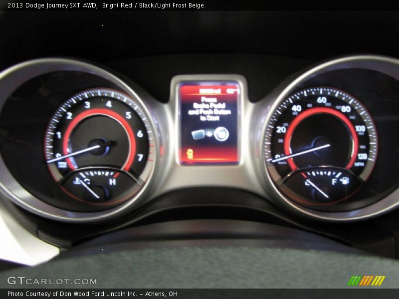 Bright Red / Black/Light Frost Beige 2013 Dodge Journey SXT AWD