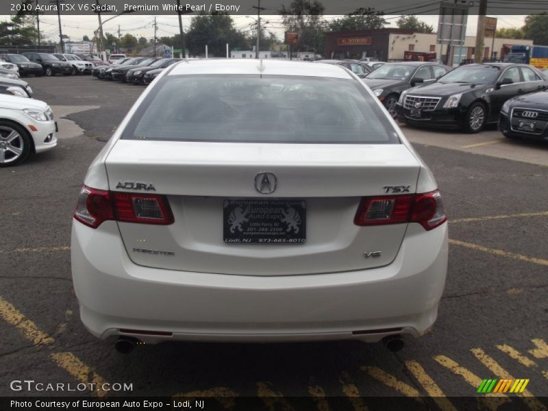 Premium White Pearl / Ebony 2010 Acura TSX V6 Sedan