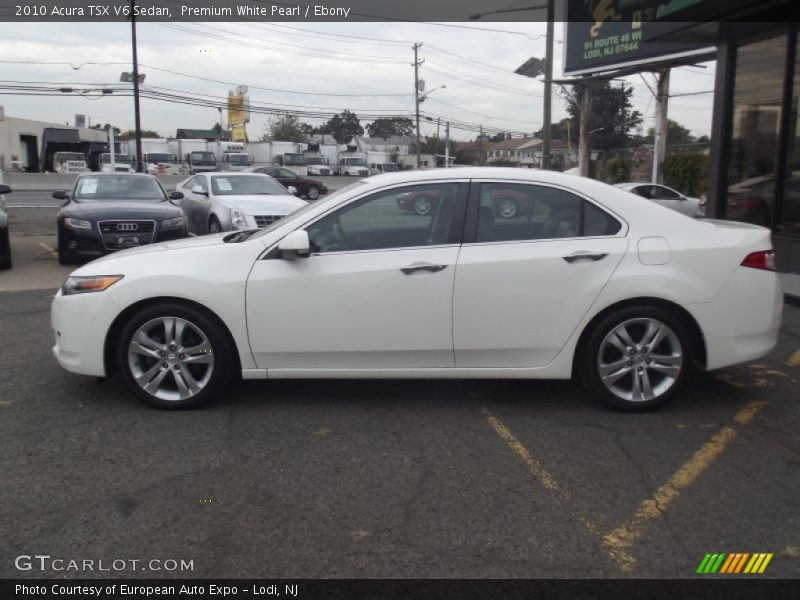 Premium White Pearl / Ebony 2010 Acura TSX V6 Sedan