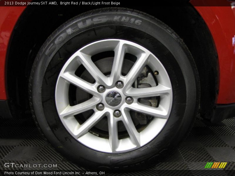 Bright Red / Black/Light Frost Beige 2013 Dodge Journey SXT AWD