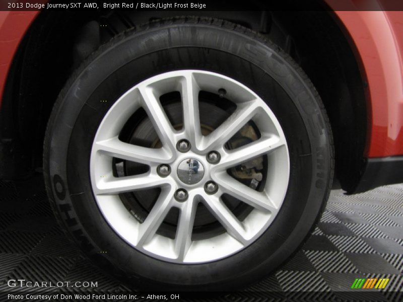 Bright Red / Black/Light Frost Beige 2013 Dodge Journey SXT AWD