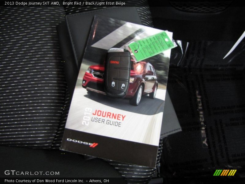 Bright Red / Black/Light Frost Beige 2013 Dodge Journey SXT AWD