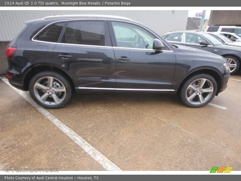 Moonlight Blue Metallic / Pistachio Beige 2014 Audi Q5 3.0 TDI quattro
