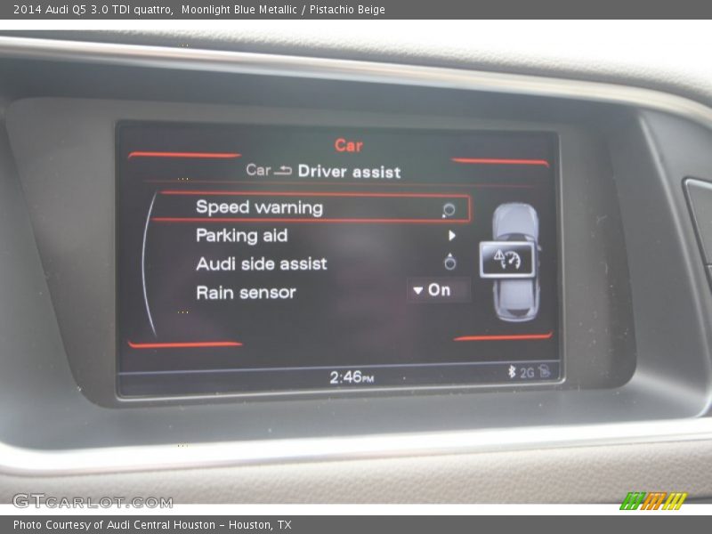 Moonlight Blue Metallic / Pistachio Beige 2014 Audi Q5 3.0 TDI quattro