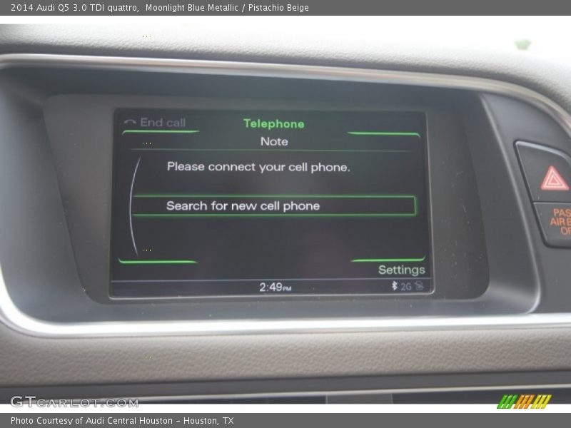 Moonlight Blue Metallic / Pistachio Beige 2014 Audi Q5 3.0 TDI quattro