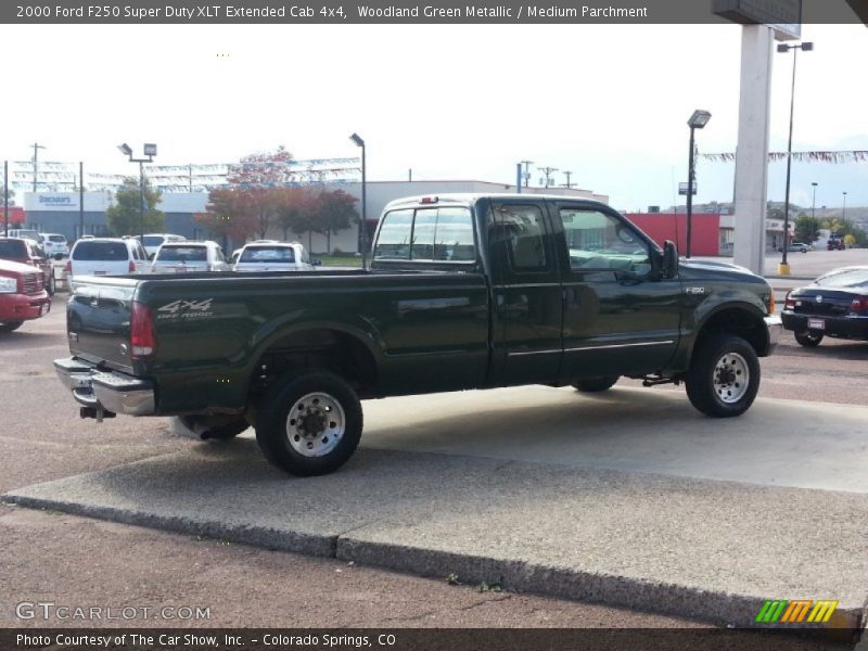 Woodland Green Metallic / Medium Parchment 2000 Ford F250 Super Duty XLT Extended Cab 4x4