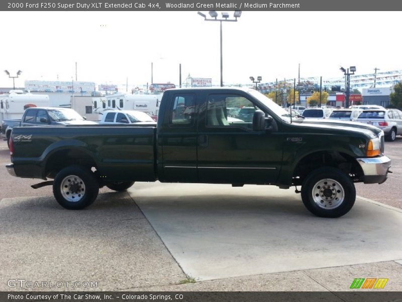 Woodland Green Metallic / Medium Parchment 2000 Ford F250 Super Duty XLT Extended Cab 4x4