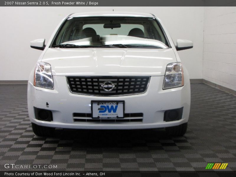 Fresh Powder White / Beige 2007 Nissan Sentra 2.0 S