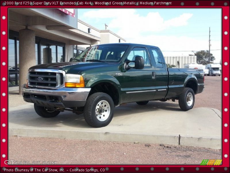 Woodland Green Metallic / Medium Parchment 2000 Ford F250 Super Duty XLT Extended Cab 4x4