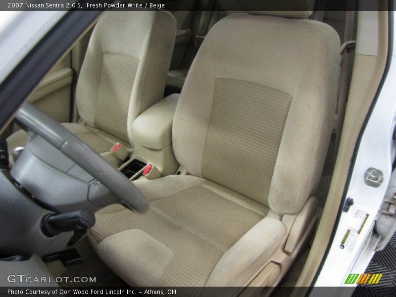 Fresh Powder White / Beige 2007 Nissan Sentra 2.0 S
