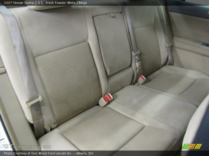 Fresh Powder White / Beige 2007 Nissan Sentra 2.0 S