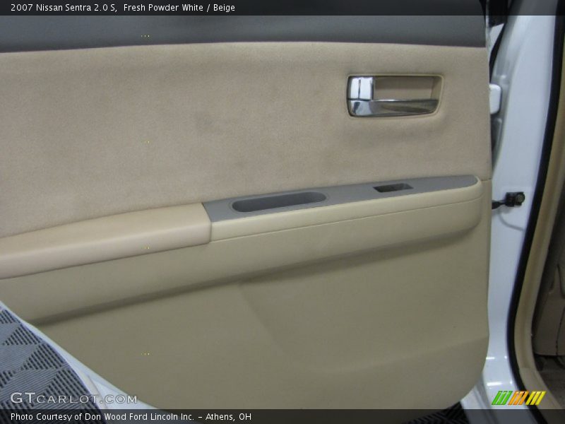 Fresh Powder White / Beige 2007 Nissan Sentra 2.0 S