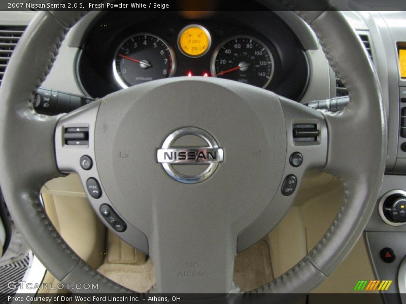 Fresh Powder White / Beige 2007 Nissan Sentra 2.0 S