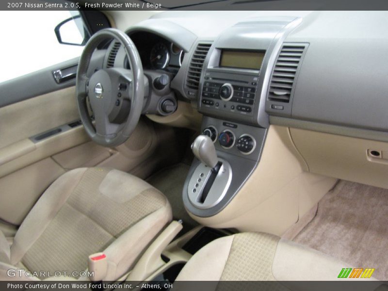 Fresh Powder White / Beige 2007 Nissan Sentra 2.0 S