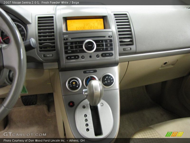 Fresh Powder White / Beige 2007 Nissan Sentra 2.0 S