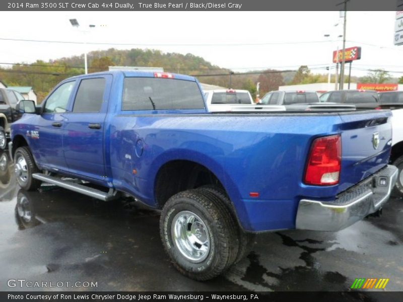 True Blue Pearl / Black/Diesel Gray 2014 Ram 3500 SLT Crew Cab 4x4 Dually