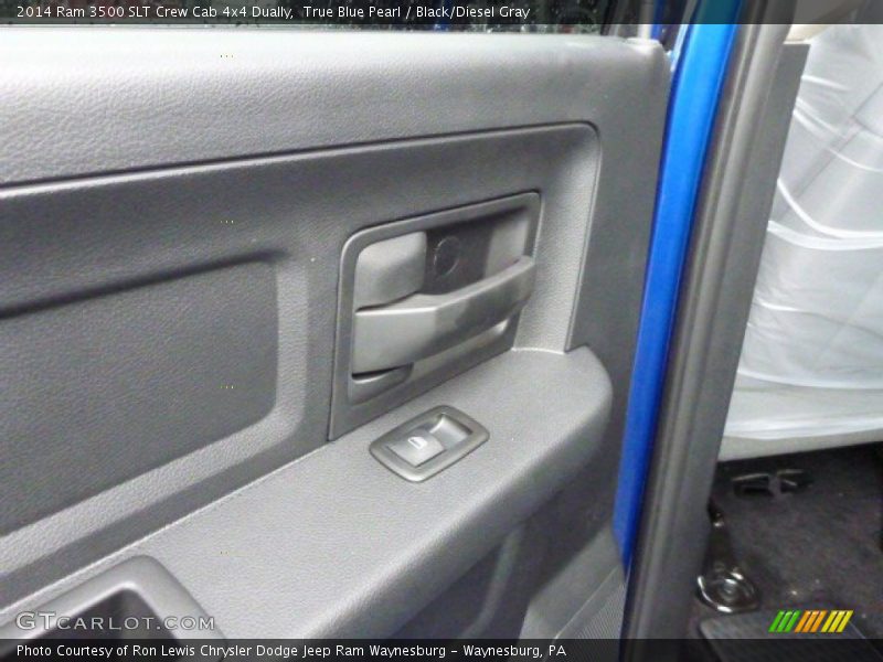 True Blue Pearl / Black/Diesel Gray 2014 Ram 3500 SLT Crew Cab 4x4 Dually