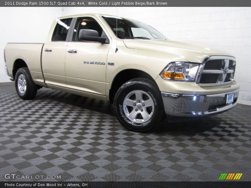 White Gold / Light Pebble Beige/Bark Brown 2011 Dodge Ram 1500 SLT Quad Cab 4x4