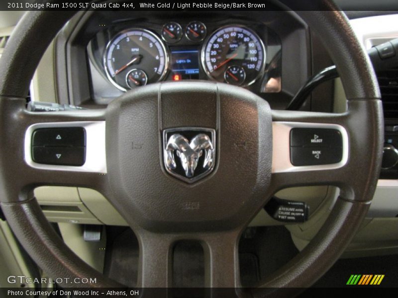 White Gold / Light Pebble Beige/Bark Brown 2011 Dodge Ram 1500 SLT Quad Cab 4x4