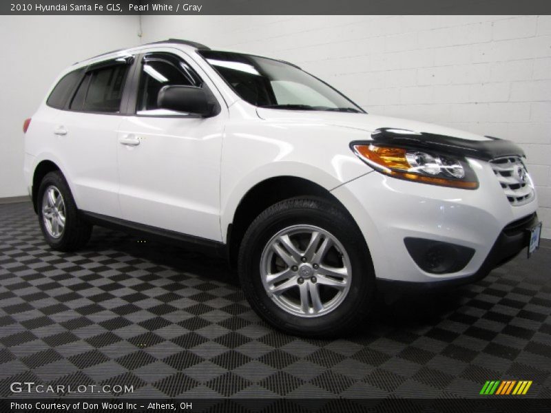 Pearl White / Gray 2010 Hyundai Santa Fe GLS
