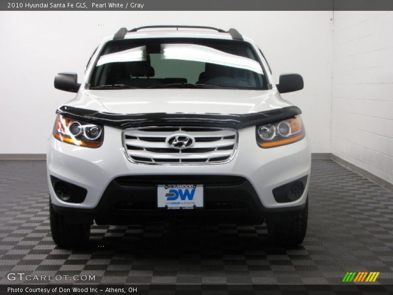 Pearl White / Gray 2010 Hyundai Santa Fe GLS