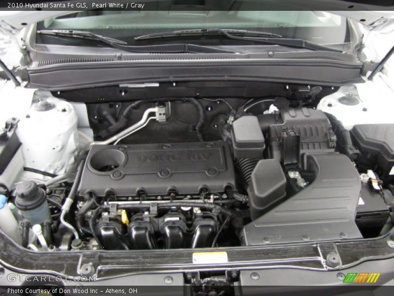 Pearl White / Gray 2010 Hyundai Santa Fe GLS