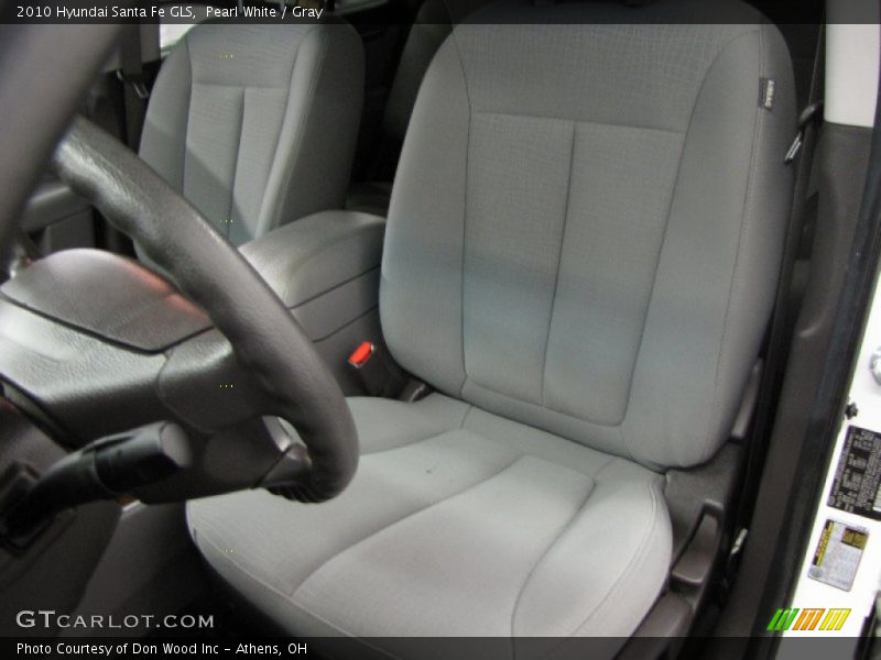 Pearl White / Gray 2010 Hyundai Santa Fe GLS