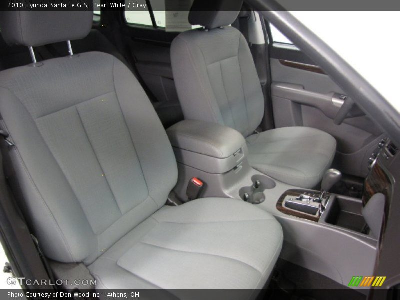 Pearl White / Gray 2010 Hyundai Santa Fe GLS