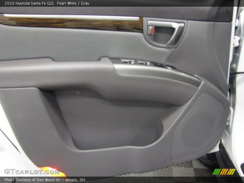 Pearl White / Gray 2010 Hyundai Santa Fe GLS