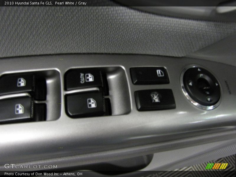 Pearl White / Gray 2010 Hyundai Santa Fe GLS