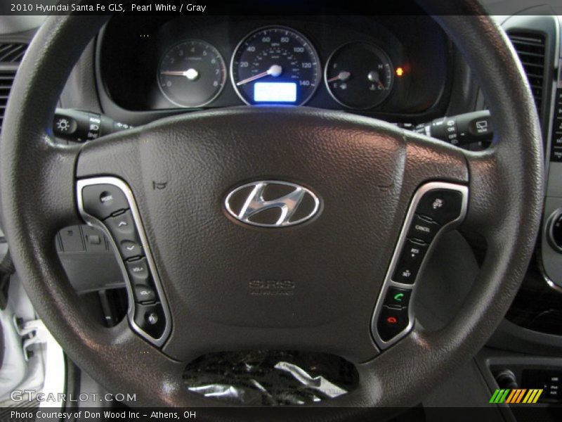 Pearl White / Gray 2010 Hyundai Santa Fe GLS