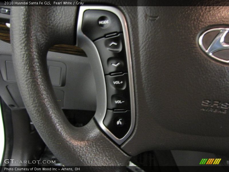 Pearl White / Gray 2010 Hyundai Santa Fe GLS