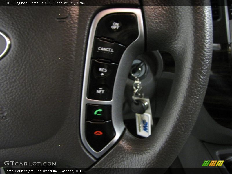 Pearl White / Gray 2010 Hyundai Santa Fe GLS
